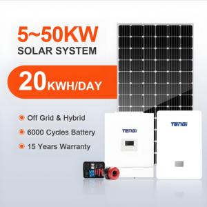 澳大利亚15Kw 100kw离网太阳能电池板成套套件系统，适用于德业混合逆变器和电池太阳能系统或家庭