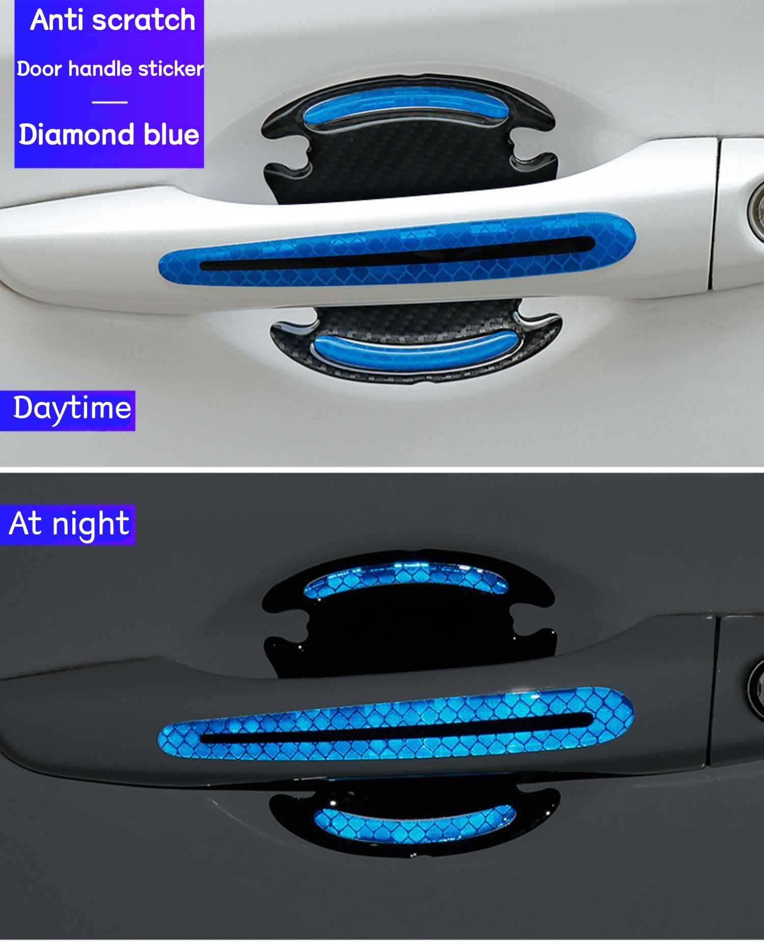 Diamond blue,for 4 door handles