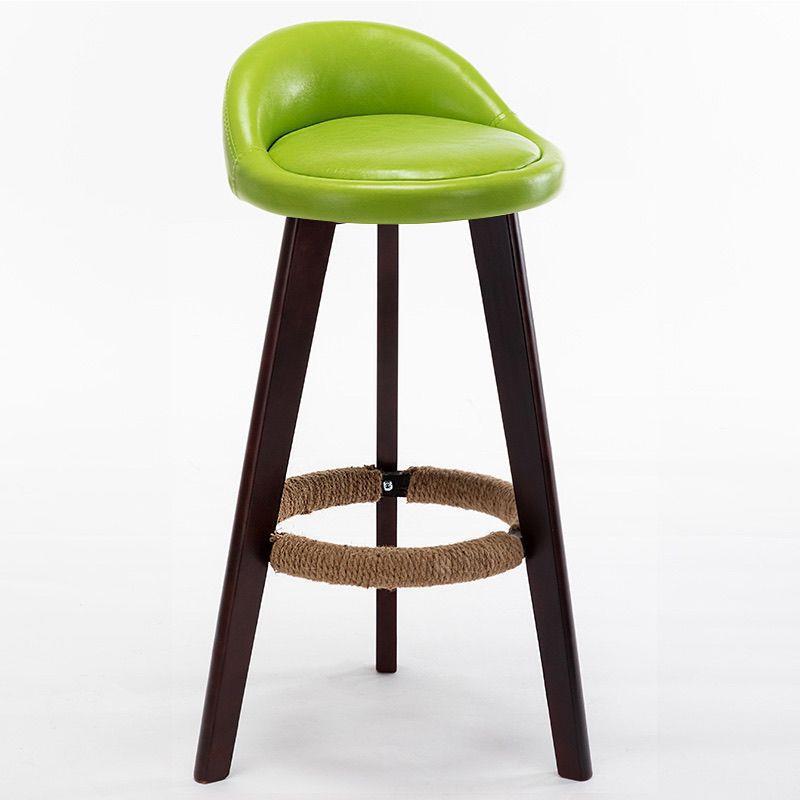 Pieds marron assise hauteur 70cm-cuir pu vert