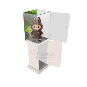 Benutzer definierte Acryl Boden Display Rack für Labubu Figuren mit LED-Licht freistehende Pop Mart Figur Regal - Product Image 6