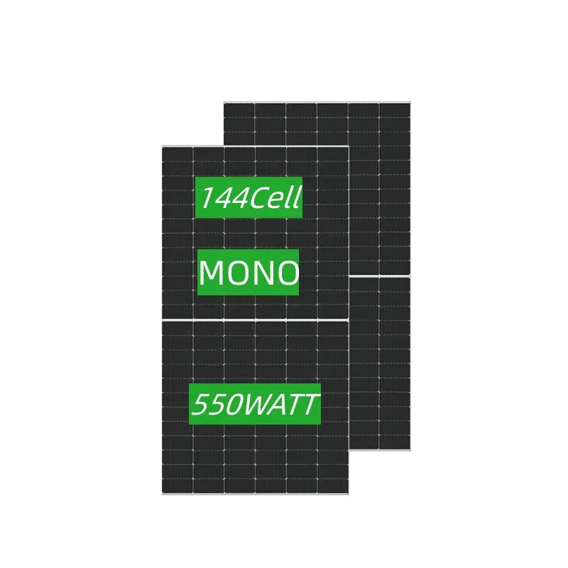 Vendita calda portatile ad alta efficienza 144 celle moduli fotovoltaici potenza pannello solare 550 watt