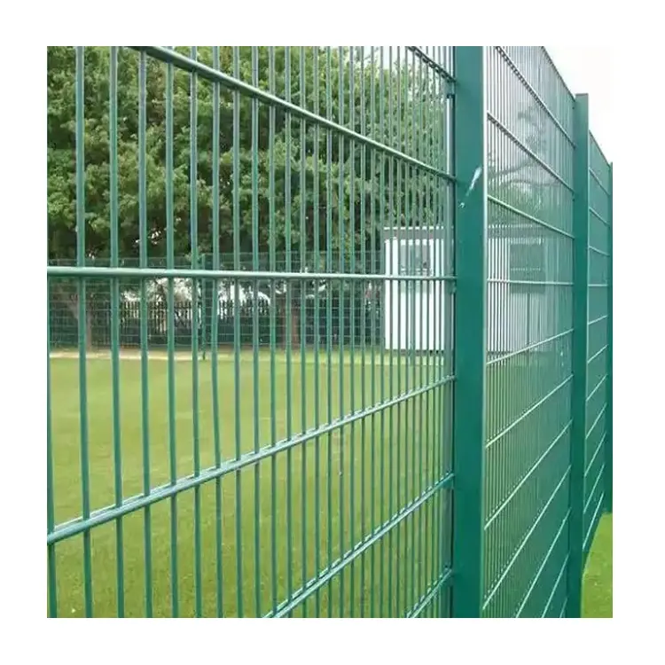 Outdoor colorful manufacturer 868 hot dipped galvanized fencing trellis PVC coated double iron wire mesh fence