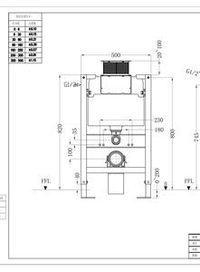 BTOモダンWCデュアルフラッシュ隠し隠し水槽フラッシュウォールハングトイレフレームバスルーム用水タンク - Product Image 4