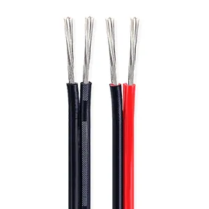 RVB2 * 0.5mm <strong>Two</strong> <strong>Core</strong> Flat Copper <strong>Core</strong> Red and Black Wire Double <strong>Core</strong> Parallel Wire LED Power Cord Red and Black 100 Meters - Product Image 1