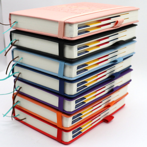 <span class=keywords><strong>2025</strong></span> Alta Qualidade PU Couro Elástico Cordas A5 Multi-Color Calendário Notebook/Planejador/Diário Escritório Gift Educação Promocional