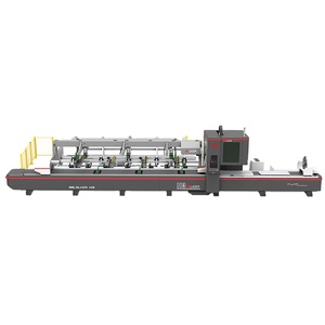 Tagliatrice di metallo di cnc del laser della fibra del tubo lungo di grandi dimensioni con carico di 12 metri che scarica taglio smussato 6KW - Product Image 1