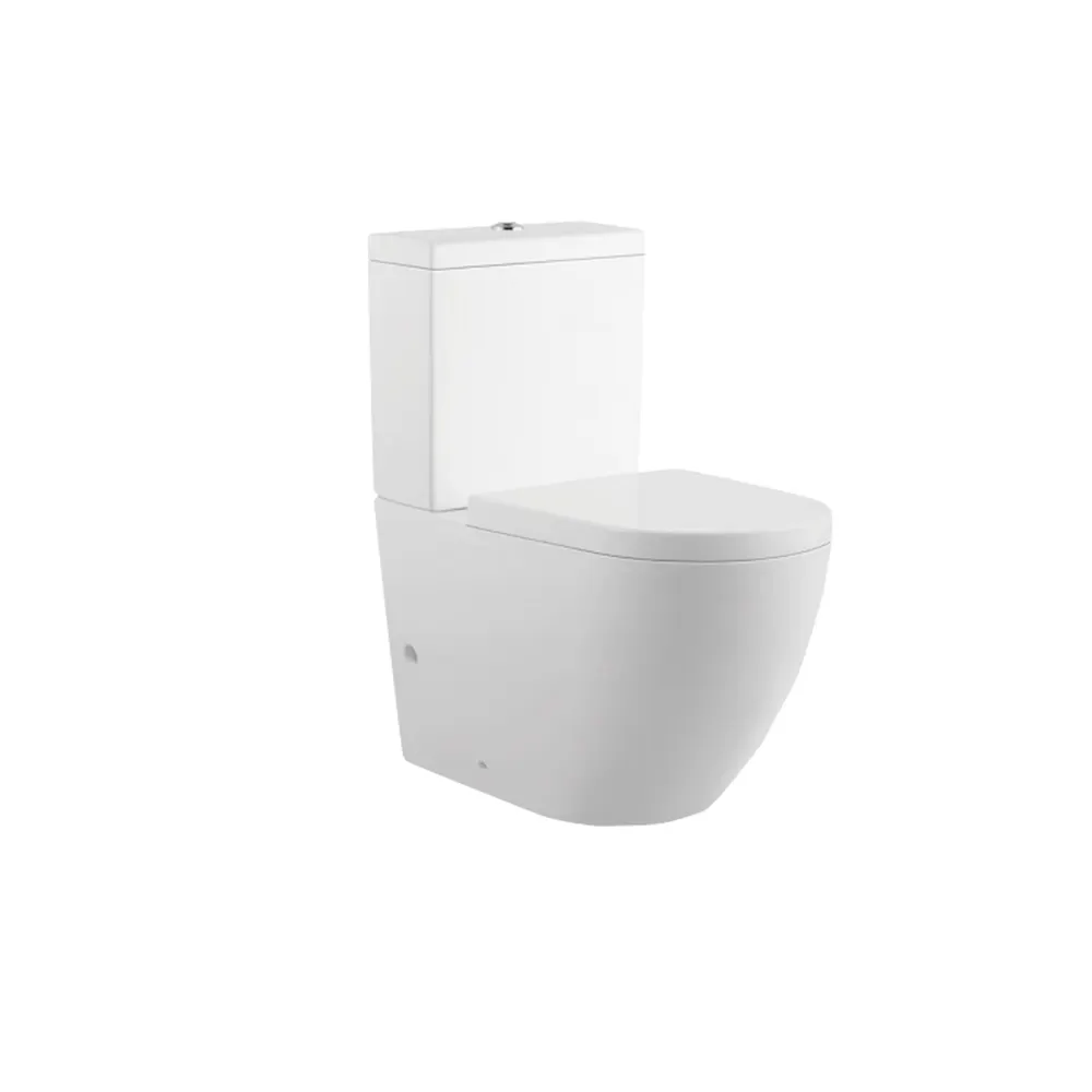 Toilet dua potong 180mm, hemat air keramik putih mengkilap, penggunaan rumah lemari air murah