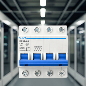 Chint DZ47-60タイプC 1P2P3P4P 60A三相Dinレール回路ブレーカ小型家庭用4P MCb回路ブレーカ - Product Image 1