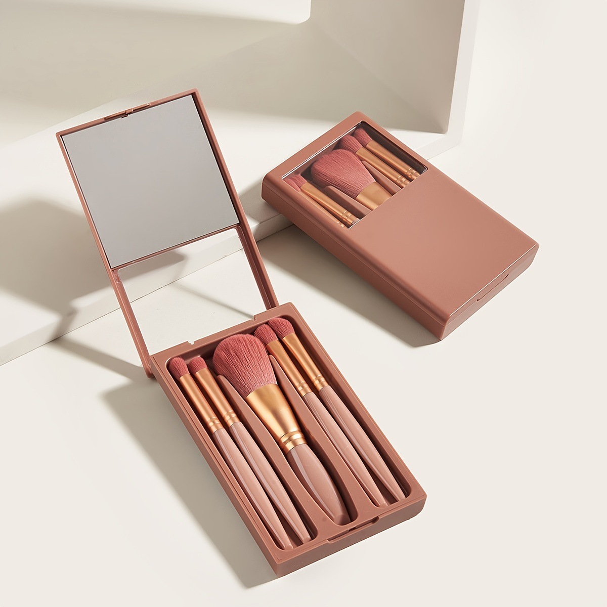 makeup brushes -brown