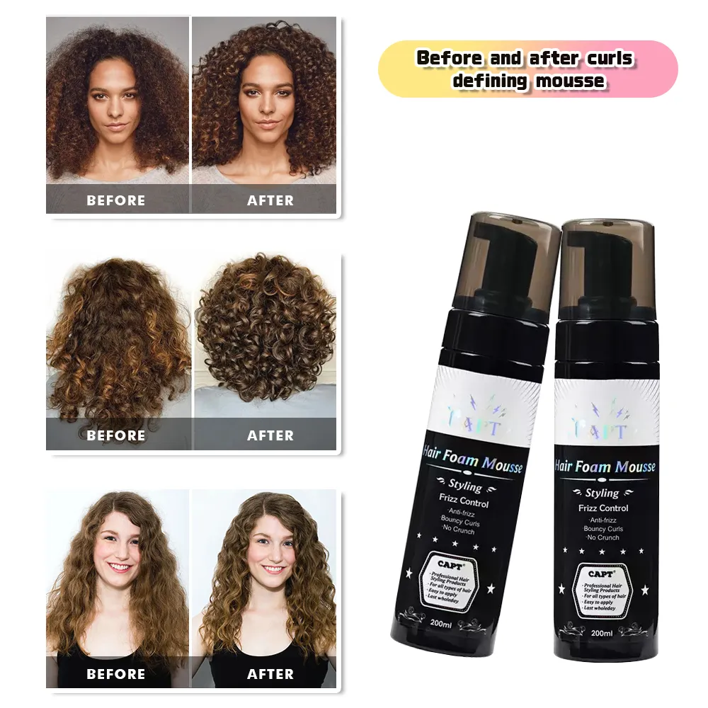 BOLAN Hair Styling Products Hersteller Foam Hair Mousse Repair Curls Definieren von Mousse für lockiges Haar