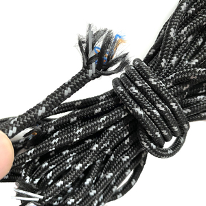 SIGH-cordón trenzado de poliéster personalizado, cuerda redonda reflectante brillante de 4mm - Product Image 3