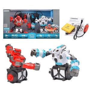 Robot de combate a control remoto, juguete de lucha de 2,4 Ghz, rotación de 360 grados, modo libre, batalla, con efecto de sonido, 2 uds.