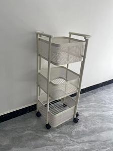 Popular 3-story Kitchen Storage Rack Carbon Steel Frame Vegetable Storage Rack Space Saving Storage Rack - Product Image 3