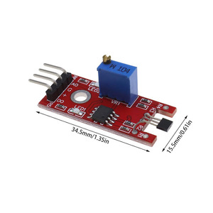 Key-024 M393 Módulo de sensor de efecto Hall magnético lineal Sensor de conteo de velocidad Compatible con Raspberry PI ESP8266 IC de producto - Product Image 3
