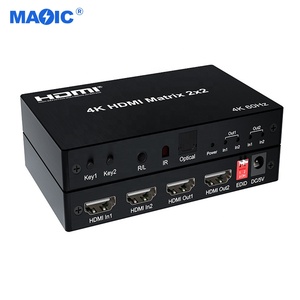 Benutzer definierte CE 2.0 4K 60Hz HDMI Matrix 2x2 und 2x4 2 in 2 Out 4 Out mit Audio-Trenn ausgang HDMI-Video konverter