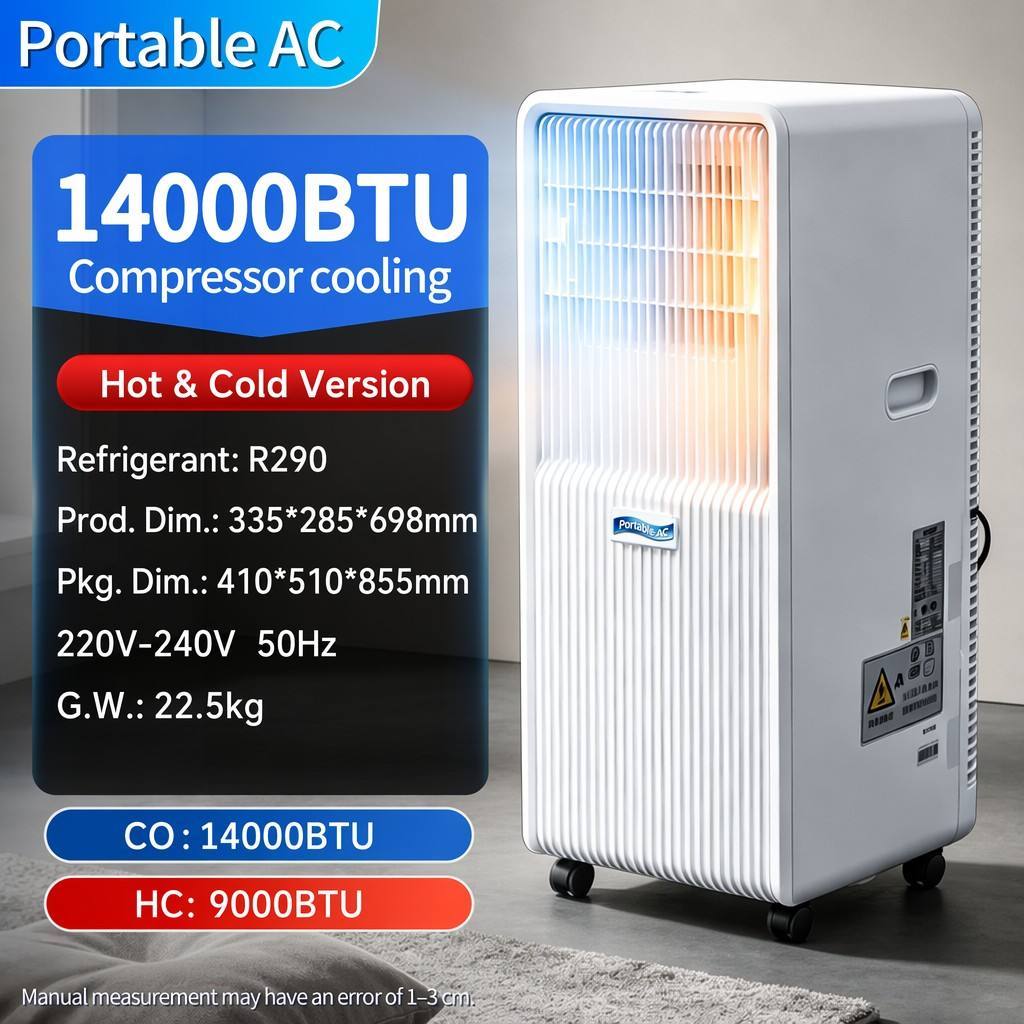 Blanc 14000 BTU Réglage chaud et froid