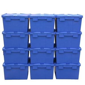 Large Logistic Distribution Heavy Duty Warehouse Supermarket Stackable <strong>Stack</strong> and <strong>Nest</strong> Turnover Plastic Storage <strong>Crates</strong> With Lids - Product Image 4
