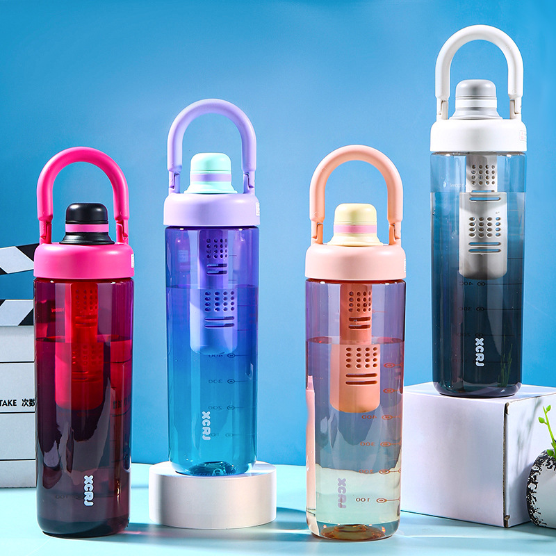Seaygiftモダン大容量1Lプラスチックジュースドリンクカップ、ティーインフューザー付き夏の新しいグラデーションプラスチックウォーターボトル - Product Image 5
