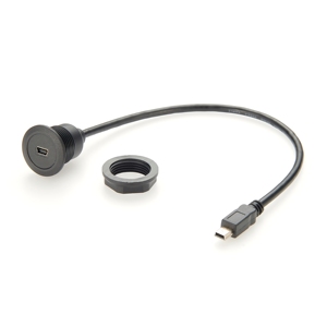 USB Mini-B สายต่อแผงหน้าปัดกลม M-F ตัวผู้ไปยังตัวเมีย USB 2.0 Mini-B สายเชื่อมต่อแบบวงกลม - Product Image 1