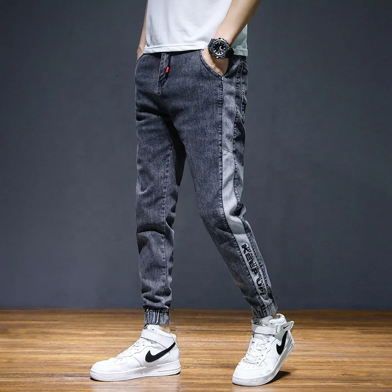 Supply Wholesale new fashion men's elastic jeans trousers skinny men's