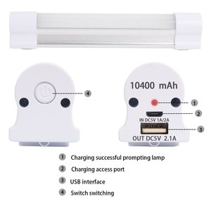 G100 /H100 LED Emergency Light, 5V USB Rechargeable with Output Camping <strong>Lamp</strong> with Weak/Medium/Strong/Flash/SOS - Product Image 5