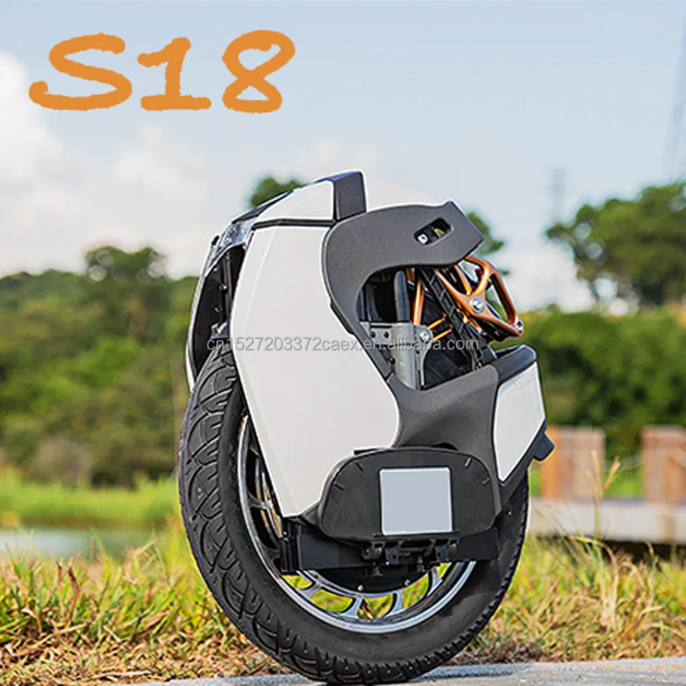 원래 KingsongKS S18 자체 균형 전기 스쿠터 2200W 모터 50 km/h 내장 핸들 외발 자전거 한 바퀴 스케이트 보드