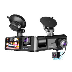 Cámara de salpicadero universal, cámara de salpicadero doble delantera y trasera de coche de 360 grados con pantalla LCD, grabadora de conducción para Monitor de estacionamiento