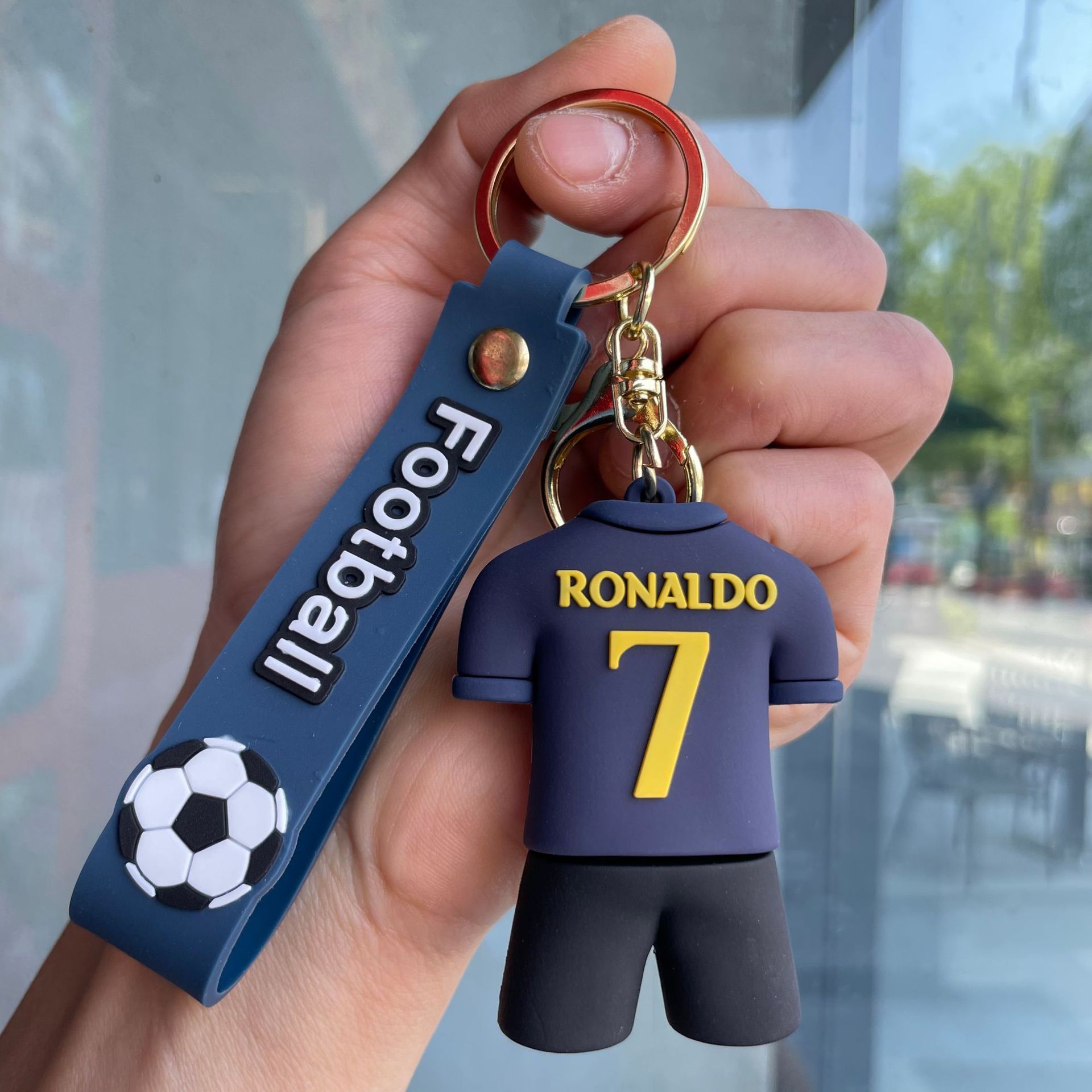 Cristiano Ronaldo in deep blue