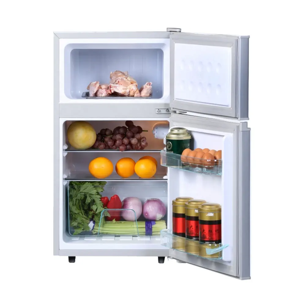 98 litros duas portas freezer geladeira topo freezer pequena porta dupla frigorífico BCD-98