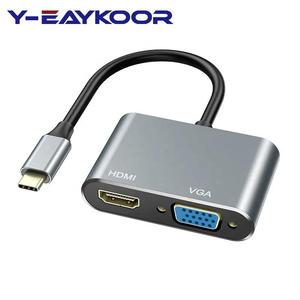 高品质二合一C型集线器多功能转换器，带4k高清VGA USB 3.0和PD充电，适用于笔记本电脑手机平板电脑 - Product Image 3