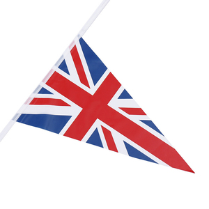 Venta directa de fábrica decorativa 20 unids/set Reino Unido Union King triángulo banderín banderines cadena bandera para actividades al aire libre - Product Image 3