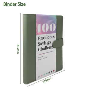<span class=keywords><strong>PU</strong></span> da máy tính xách tay vòng sáu lỗ <span class=keywords><strong>PU</strong></span> A6 da Vòng chất kết dính với chủ thẻ cho ngân sách tiết kiệm chất kết dính A6 Ngân Sách chất kết dính - Product Image 6