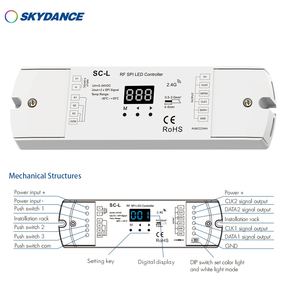 Skydance SC-L 5-24VDC RF SPI светодиодный контроллер для белого света/RGB/RGBW Пиксельная Светодиодная лента совместима с 47 видами вождения - Product Image 1