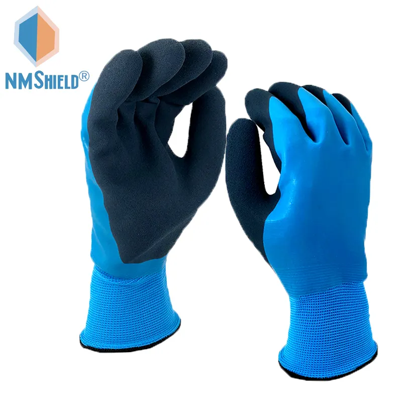 NMSHIELD-guantes de látex con revestimiento completo, resistentes al agua, para trabajo aislado, CE EN388 2141X