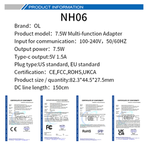 <strong>Factory</strong> Direct Type-C Socket Size Power Adapter, 5V1.5A <strong>Output</strong>, Portable Power Adapters for Small Electronic <strong>Devices</strong> - Product Image 4