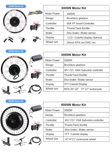 72V 60V 52V 48V 3000W 5000W 8000W buồm MTX động cơ xe máy điện e-bike chuyển đổi Kit với Ebike pin cho xe đạp xe đạp - Product Image 6