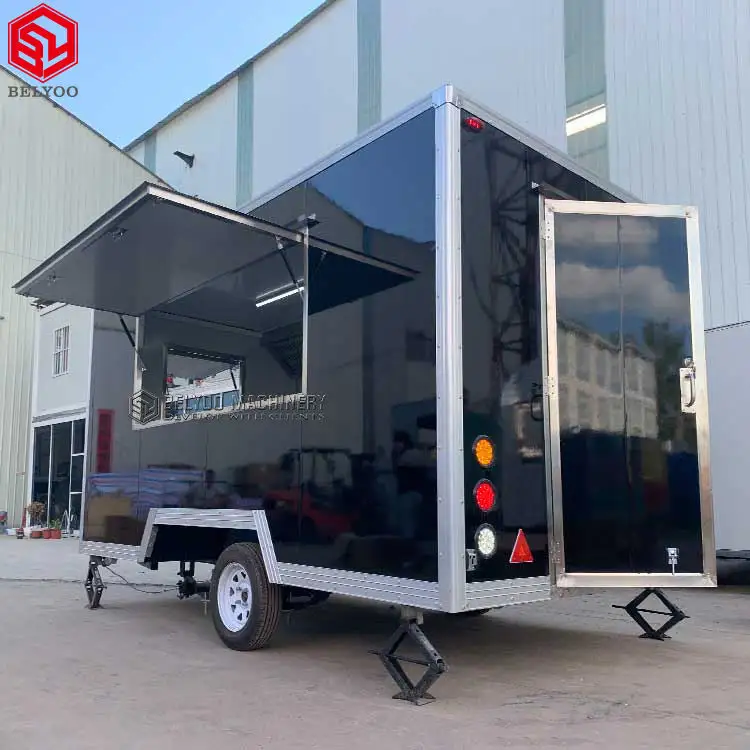 Factory Price Mobile Kitchen Pizza Food Cart Fast Food Truck Donut Food Trailers for Sale