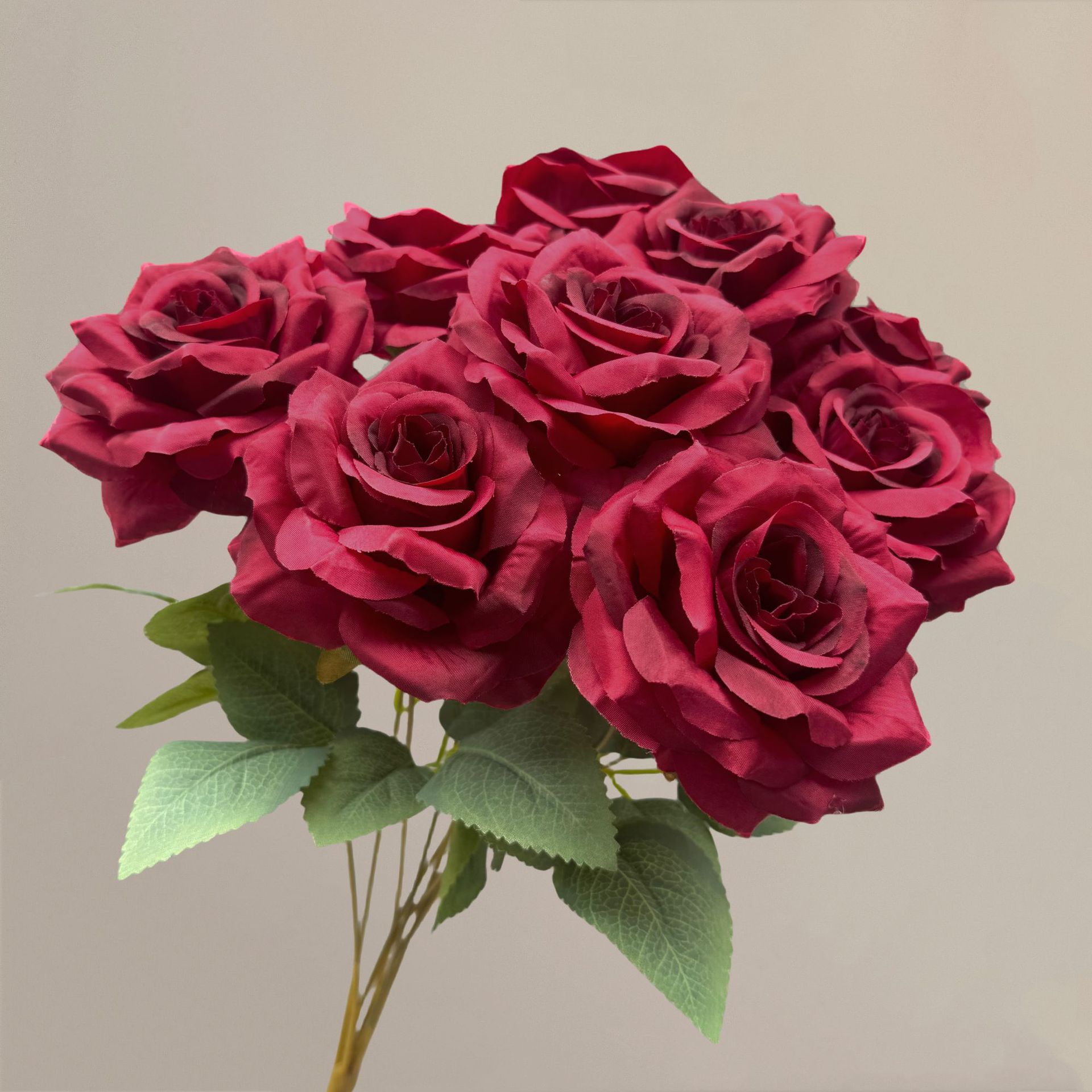 9 faisceaux de diamants rouge rosé - 45 cm