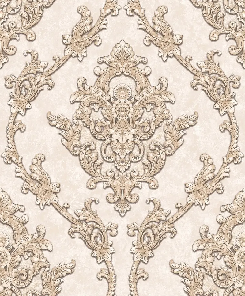 Papier peint intissé motif Damask en rouleau, tapisserie décorative européenne en rouleau pour mur de chambre à coucher, salon