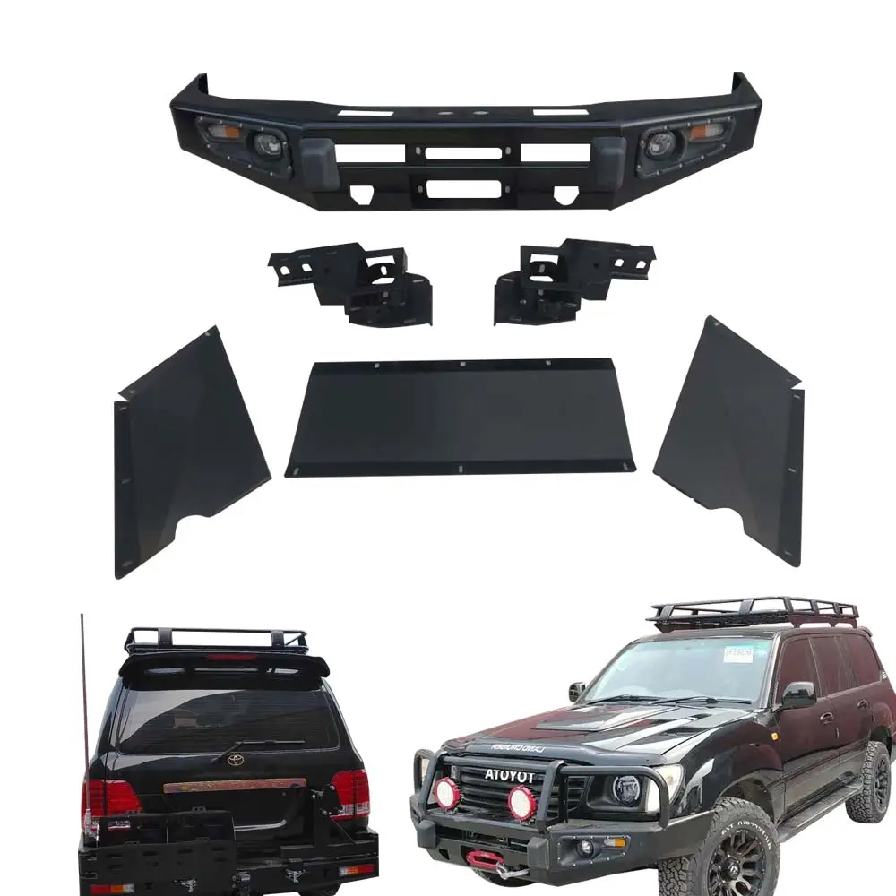 Off Road 4x4 Accessories Car Body Kit Land Cruiser LC100 Bull Bar Front Car Bumpers For Toyota