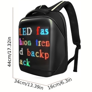 Cep telefonu APP programlanabilir metin görüntü GIF LED sırt çantası Led ekran çantası tam renkli akıllı Led ekran sırt çantası LED okul çantası - Product Image 3