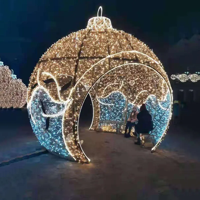 Caja de música de carrusel, regalo de cumpleaños/Navidad, regalo, arco de Navidad gigante, bola de luz