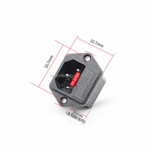 10A 250V 3Pin IEC320 C14 Inlet ทองแดง AC ซ็อกเก็ตไฟชายพร้อมฟิวส์และหู2-In-1สวิตช์ไฟคอมพิวเตอร์ - Product Image 6