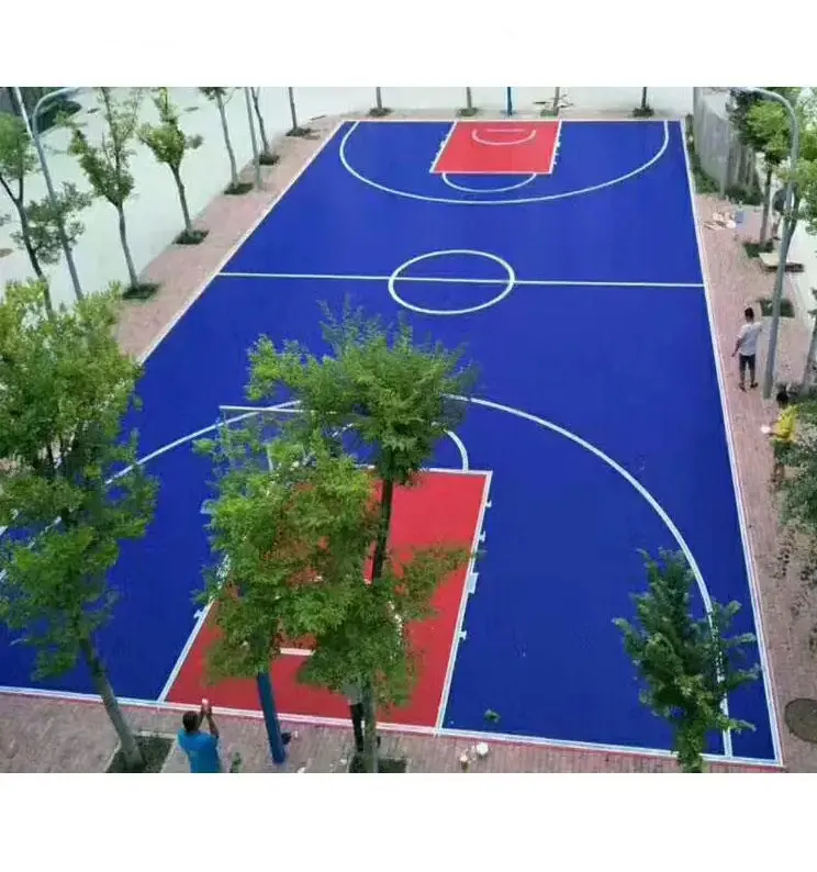 Basketballzubehör Sportboden Basketballboden-System Kunststoff-Outdoor-Basketballplatzboden