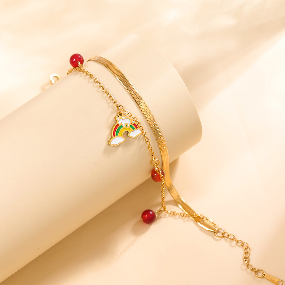 Unicorn rainbow double layer gold