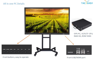 75-дюймовый высококачественный 4k смарт-плата с сенсорным экраном, интерактивный Usb-дисплей, белая доска, цифровая смарт-плата для класса - Product Image 5