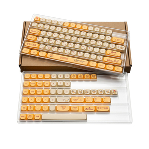 129 tuşları Pikachu Keycaps Kawaii karikatür Pbt anahtar kapaklar için süblimasyon gölgeleme MA profil Keycaps DIY MX mekanik klavye - Product Image 2