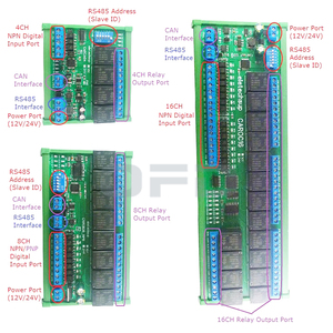 CAROA04 12V/24V 4-CH DI-DO CAN Fieldbus Relay <strong>Module</strong> <strong>RS485</strong> Modbus RTU IO Expansion Board <strong>Digital</strong> <strong>Input</strong> CAN Relay <strong>Module</strong> CAROA04 - Product Image 5