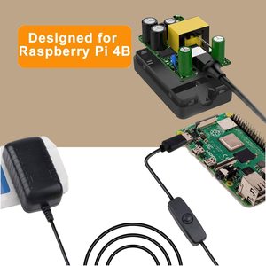 Hot Raspberry Pi4電源5V 3A 3.5A 4A USB Type C電源アダプター (オン/オフスイッチ付き) - Product Image 5