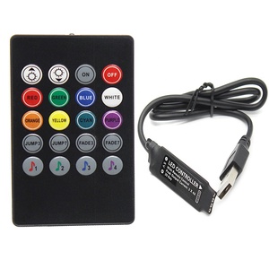 Set Controller RF Super sottile nero strisce luminose a LED colorate parti del ricevitore codici fissi kit Controller LED 20 tasti - Product Image 1